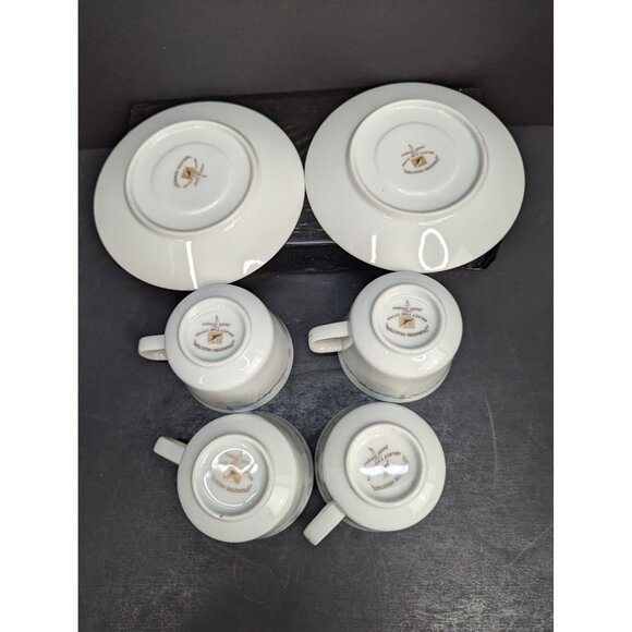 Signature Collection Select Fine China Petite Bouquet 114 4 Teacup and 2 Saucer - Picture 9 of 11